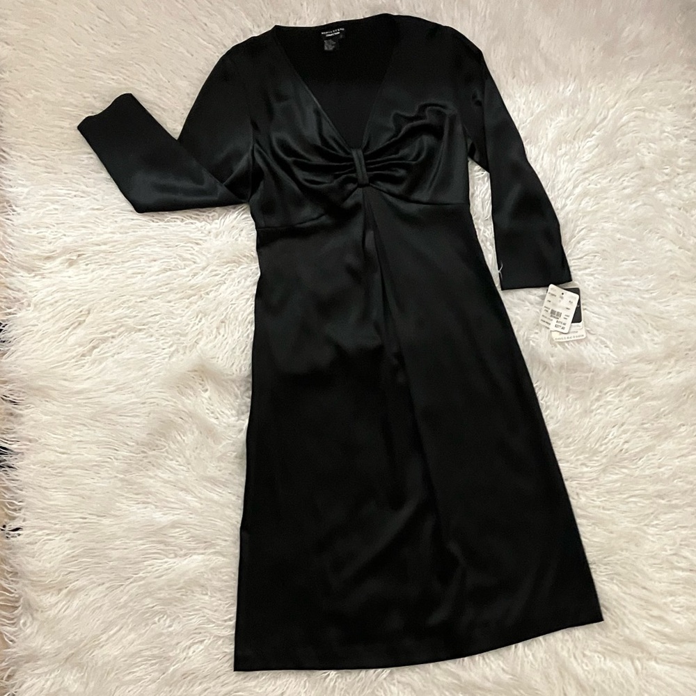Doncaster Black Silk Charmeuse Dress